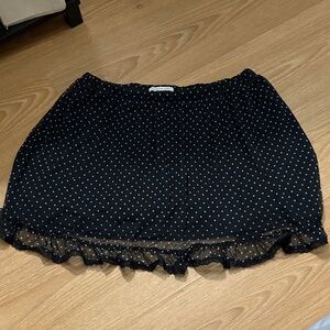 American Eagle Outfitters Black Polka Dot Mini Skirt
